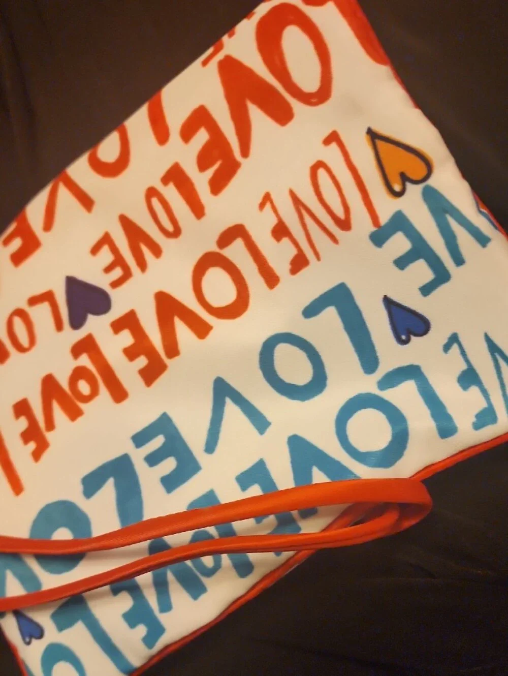 Brighton Red, Blue, White LOVE Graphic Roll Jewelry Pouch (Nwt)